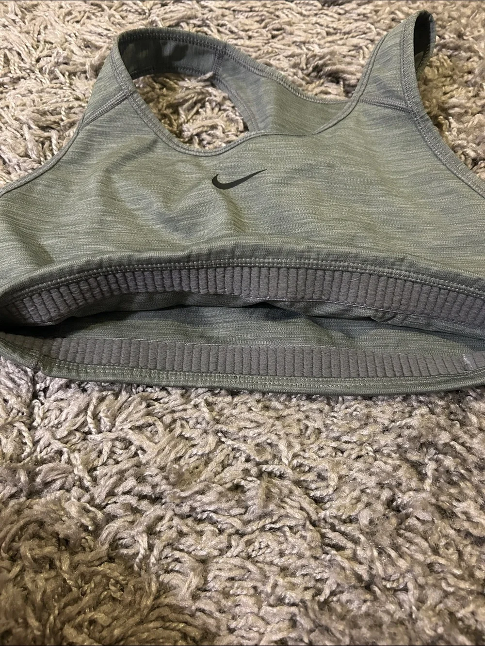 Nike Olive Green Racerback Performance Sports Bra Size Medium